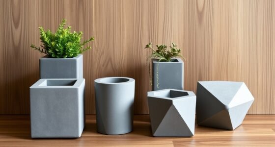 modern handmade concrete planters