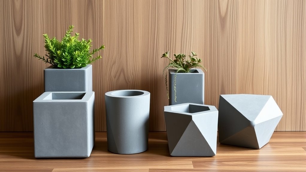 modern handmade concrete planters