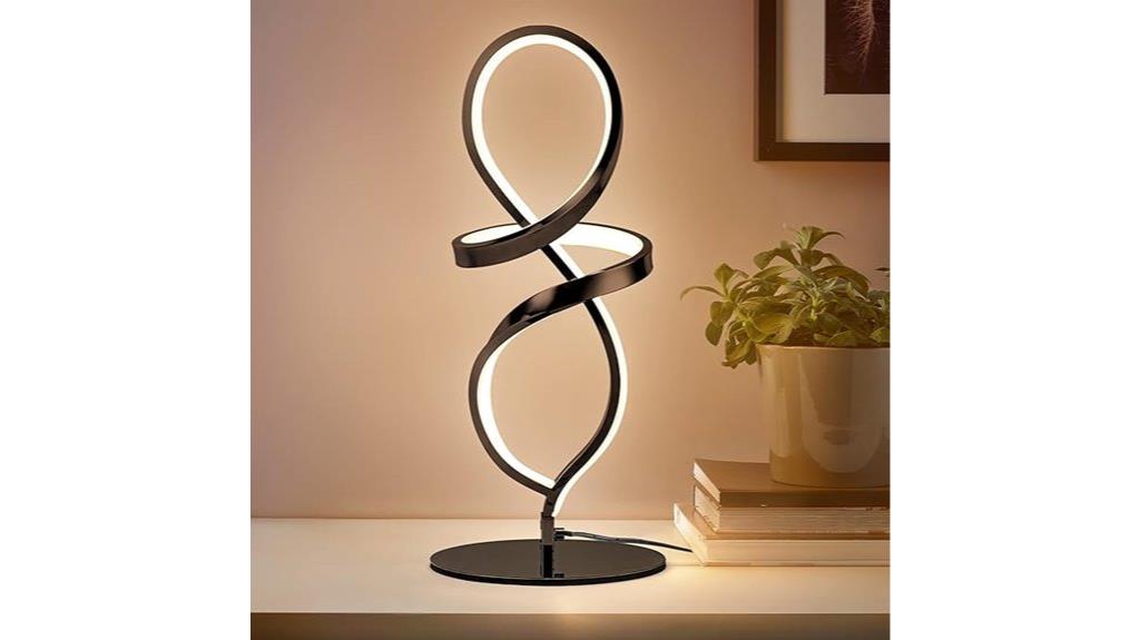 modern led spiral lamp