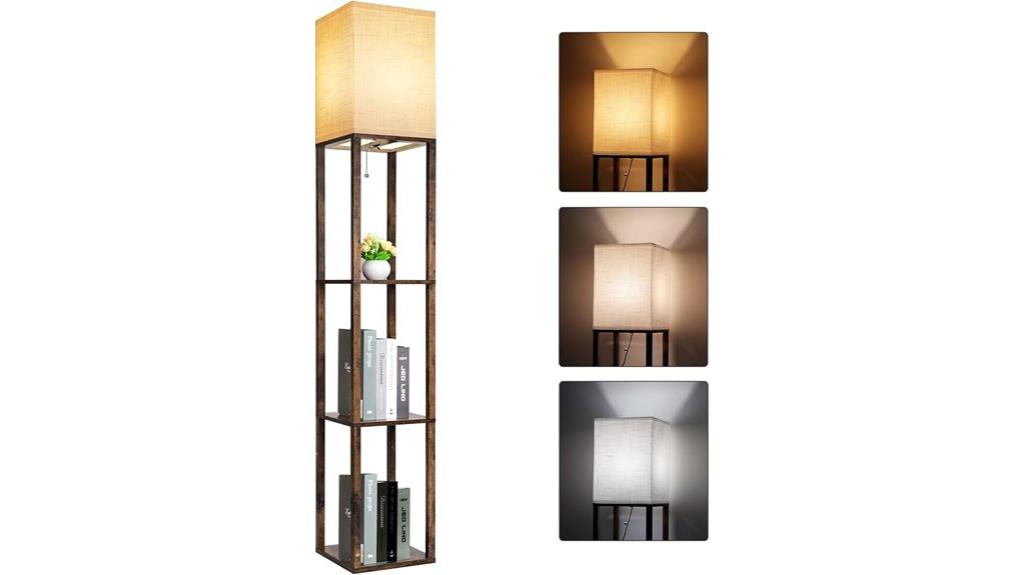 modern shelf floor lamp