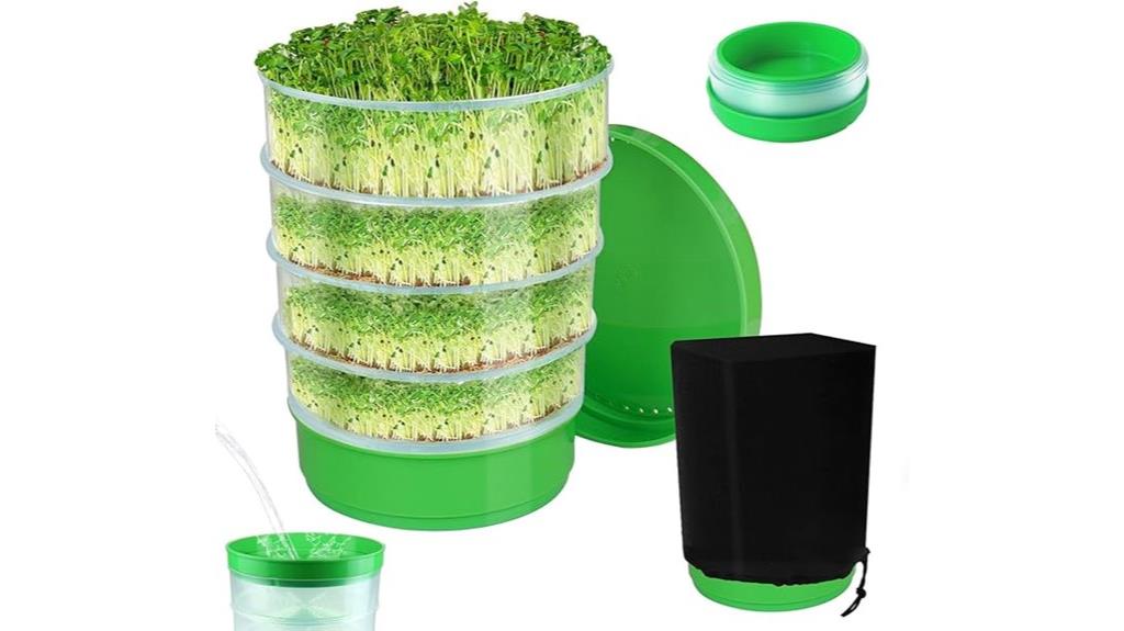 modular microgreen growing system