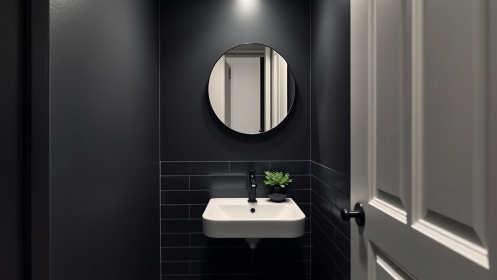 moody shades enhance bathroom sophistication