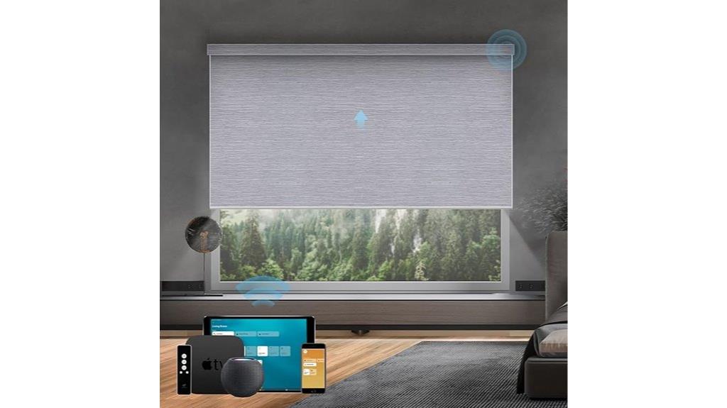 motorized grey blackout shades