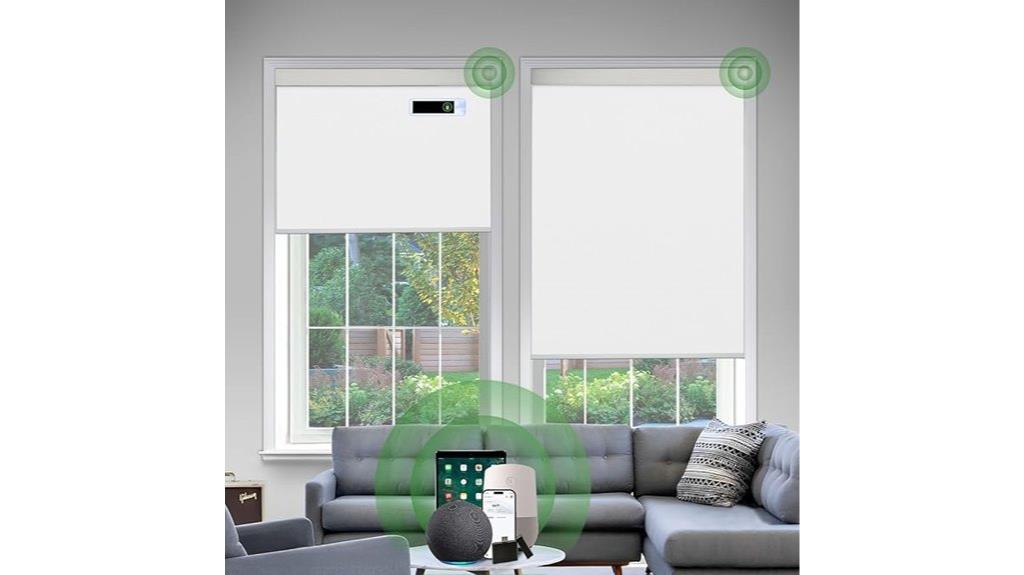 motorized white window blinds