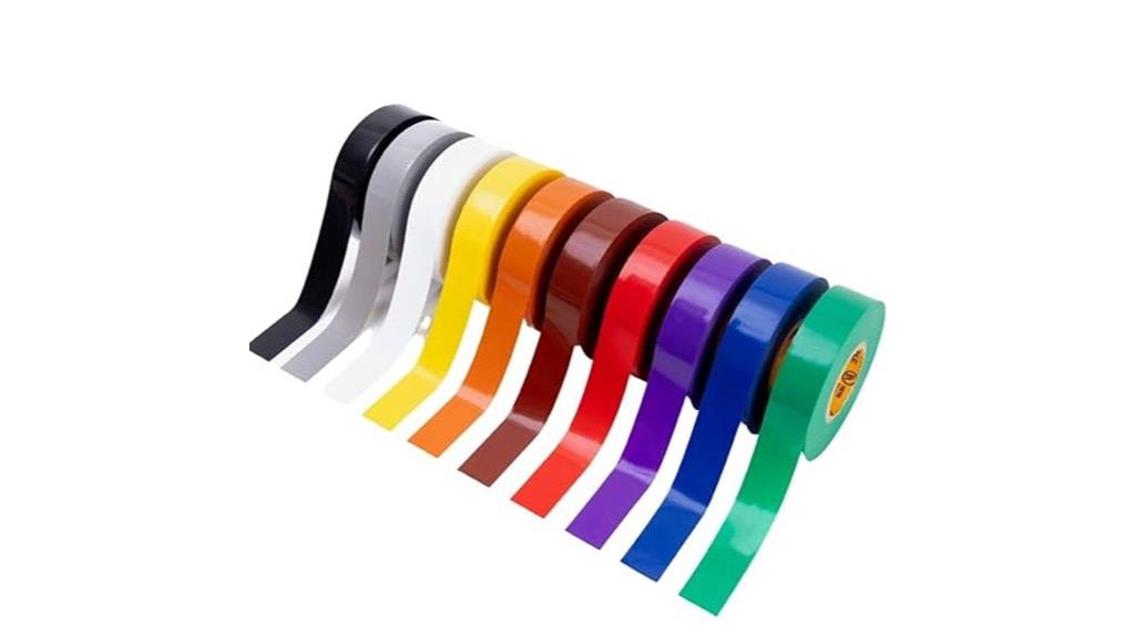 multicolored electrical tape pack