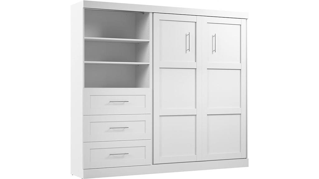 murphy wall bed white