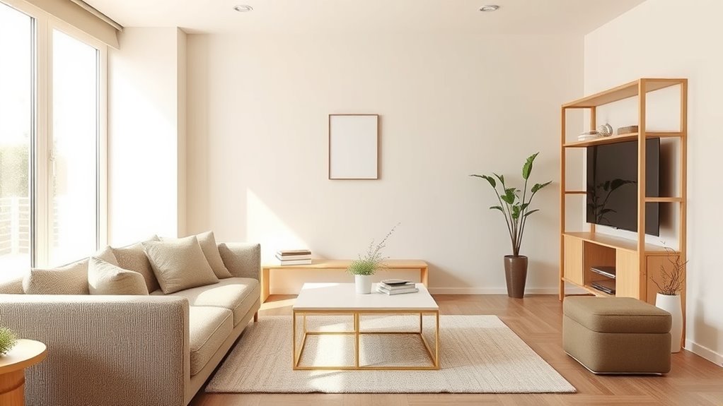 neutral tones create spaciousness