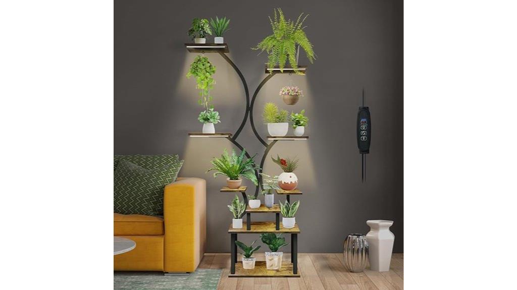 nine tier indoor plant shelf