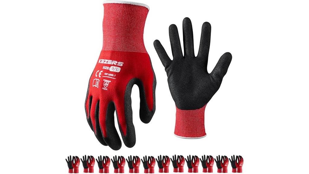 nitrile coated work gloves