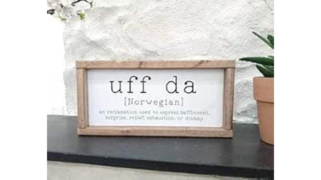 norwegian gift wood sign