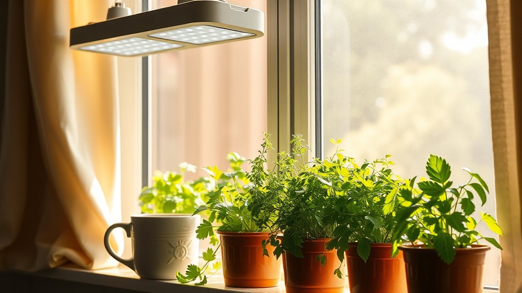 optimize indoor herb lighting