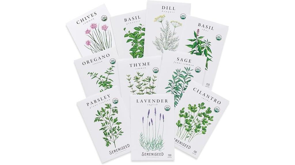 organic herb seed pack