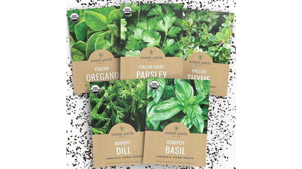 organic herb seed variety