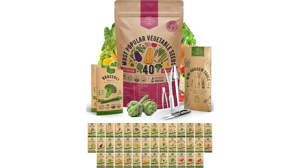 organic vegetable seed assortment