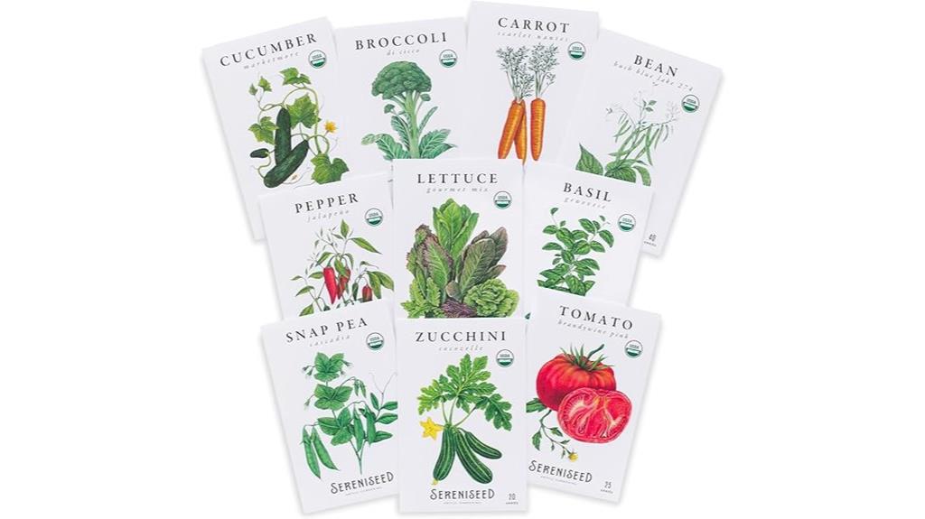 organic vegetable seed pack