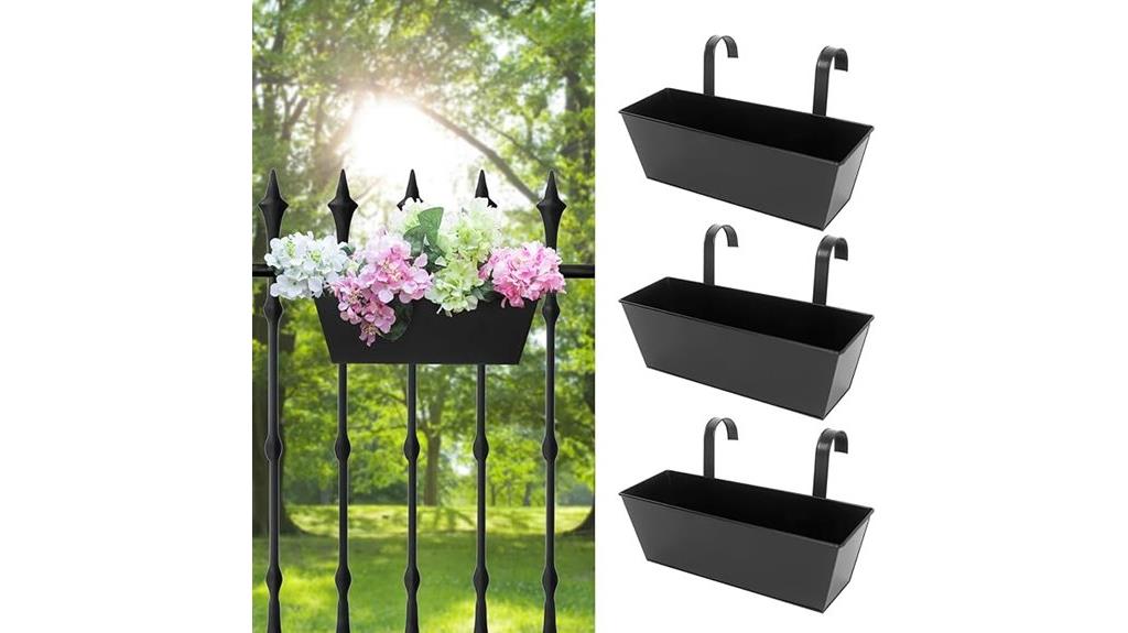 outdoor balcony railing planters