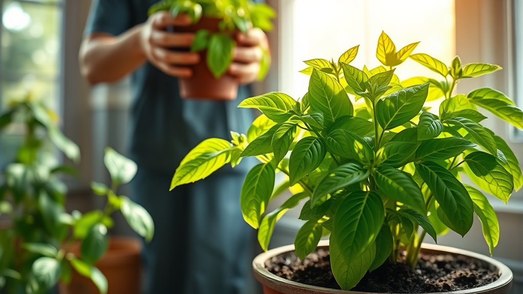 outdoor basil transplant guidelines
