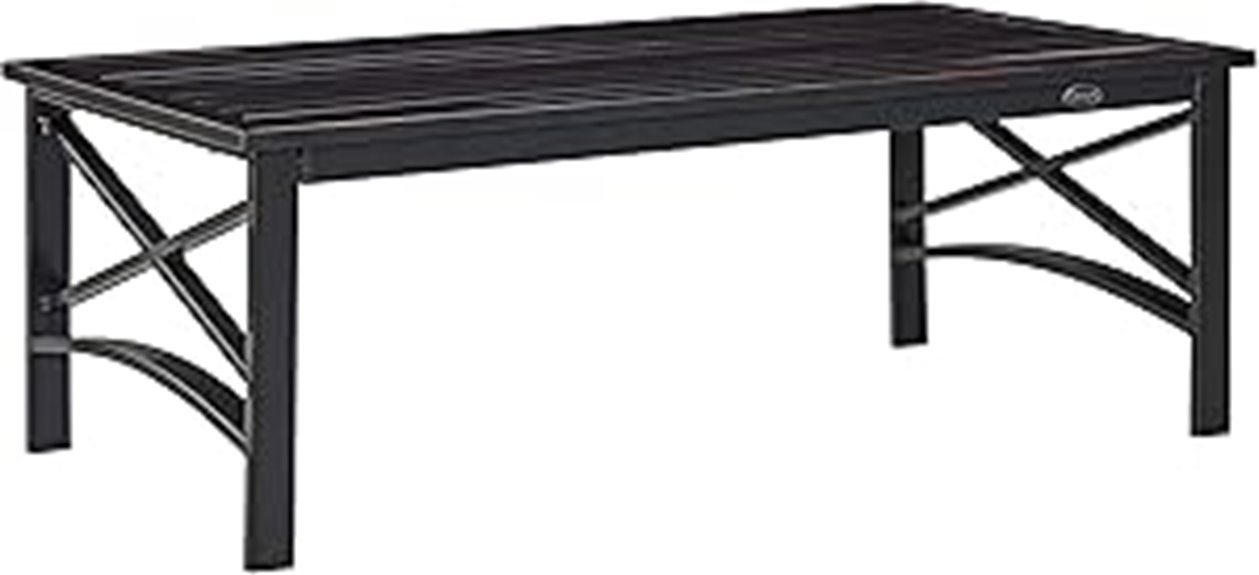 outdoor metal coffee table