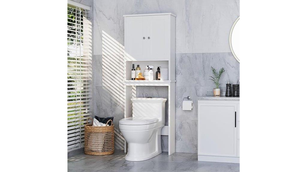over toilet bathroom storage