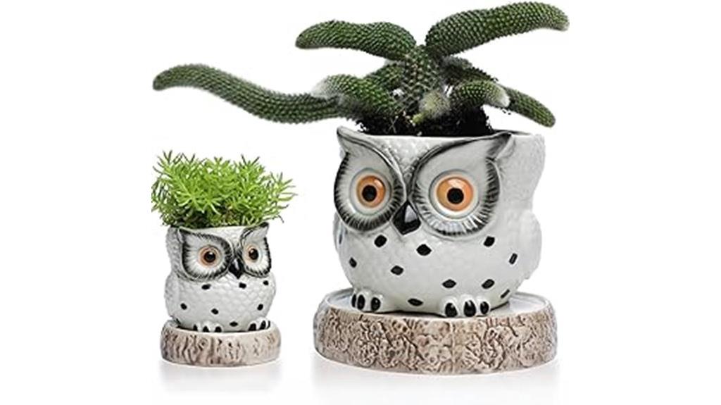 owl shaped 7 5 inch planters
