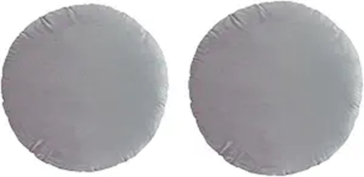 pair of solid color pillowcases