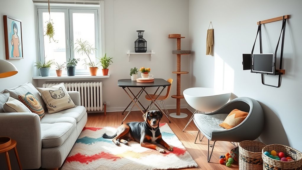 pet friendly small apartment design