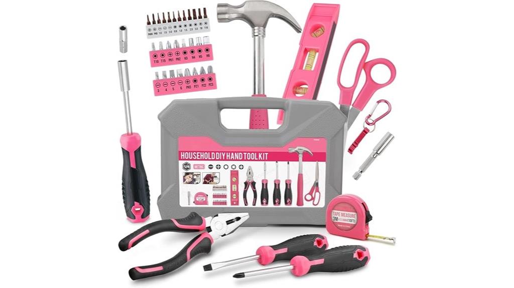 pink diy tool set