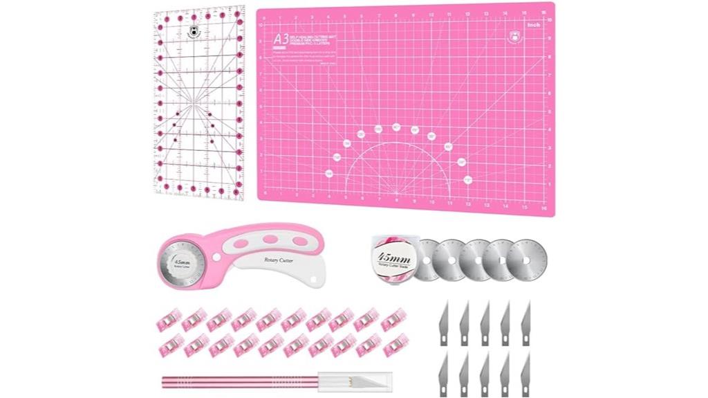 pink rotary cutter set