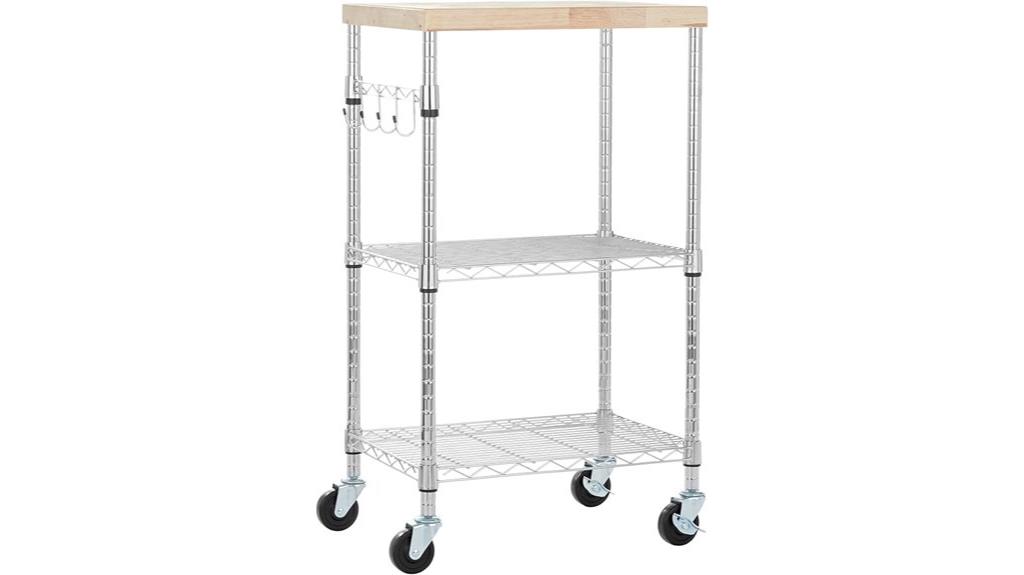 portable 3 tier storage rack