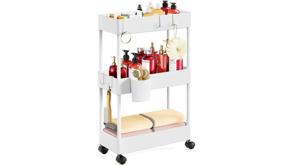 portable slim storage cart
