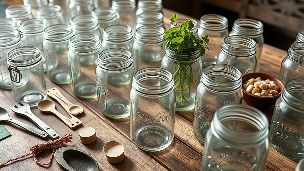 prepare jars for planting