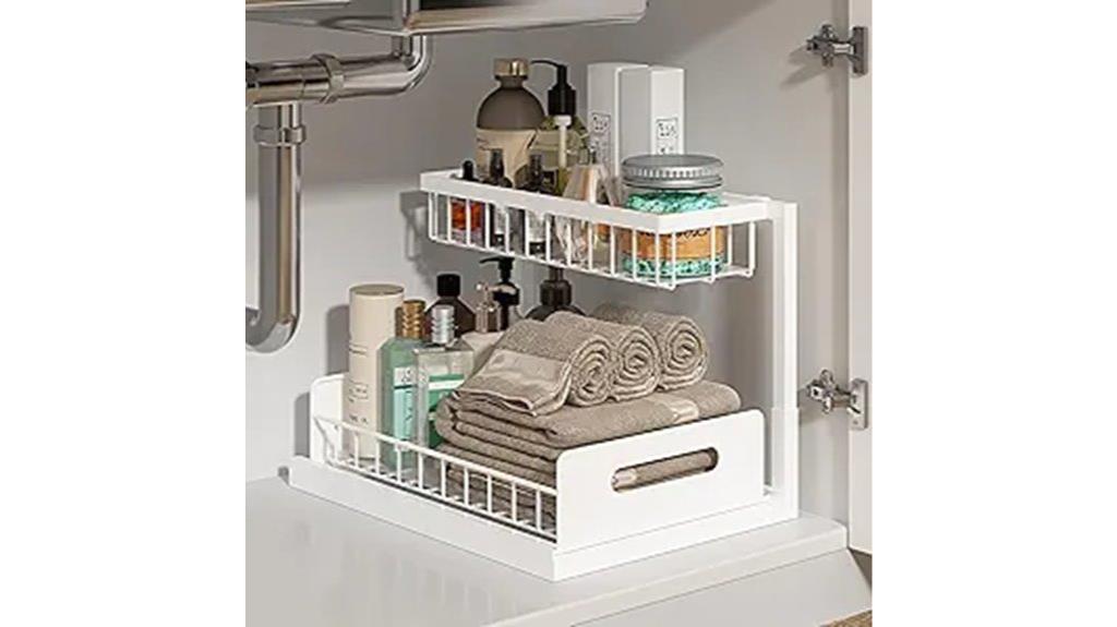 pull out under sink shelves