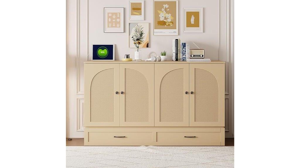 queen murphy bed with storage