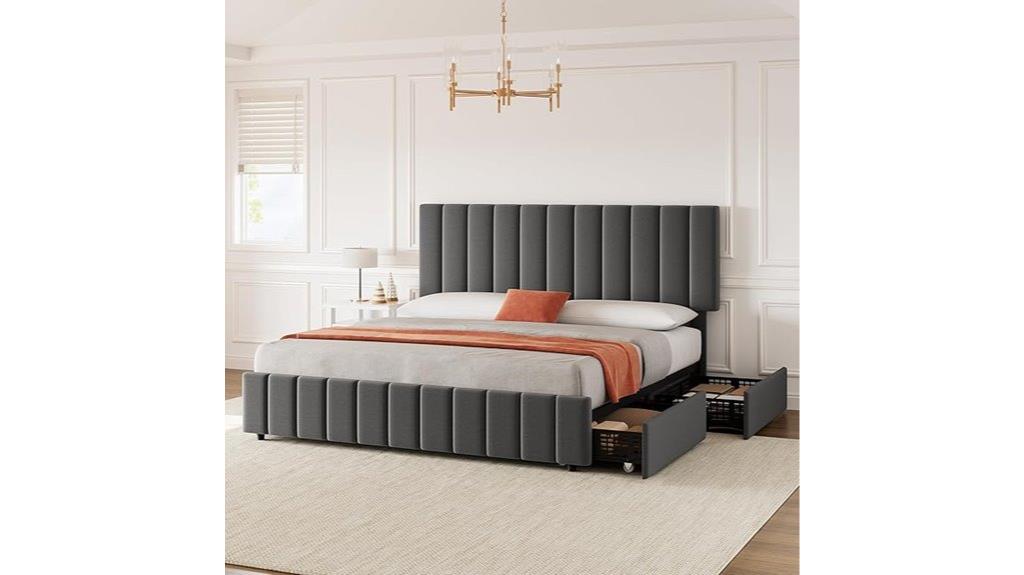 queen size bed with storage