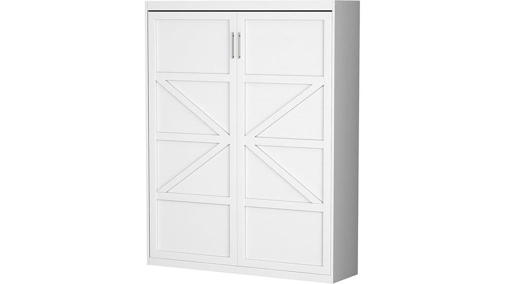 queen white murphy bed