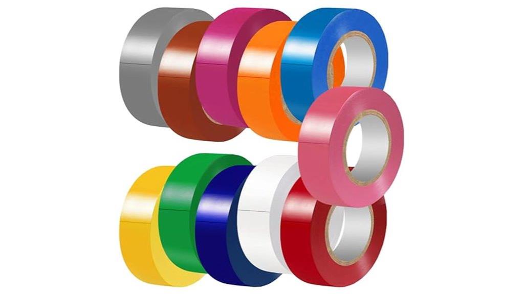 rainbow colored electrical tape