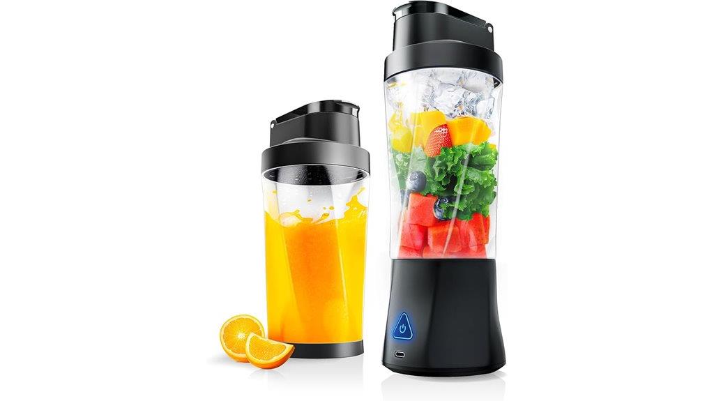 rechargeable portable self cleaning blender