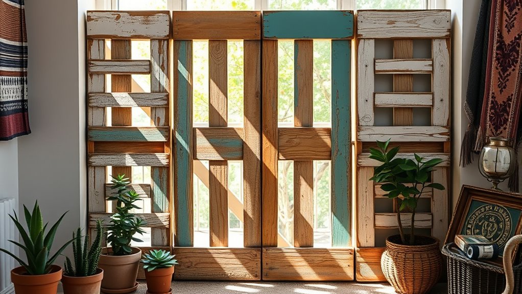 reclaimed materials create rustic charm