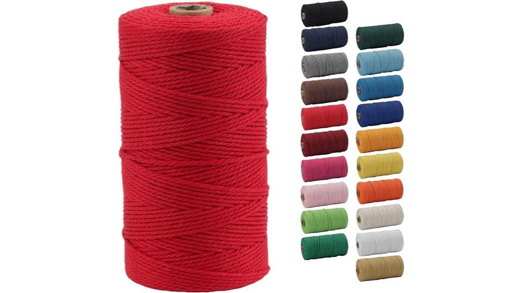 red 2mm macrame cord