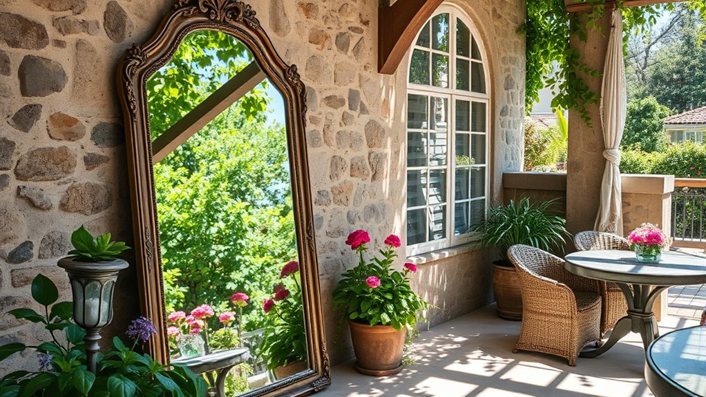 reflective surfaces expand outdoor space