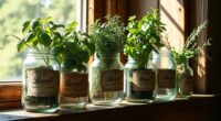 repurposed jar herb planters