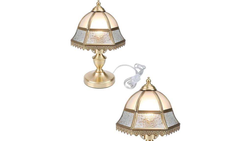 retro mushroom glass lamp