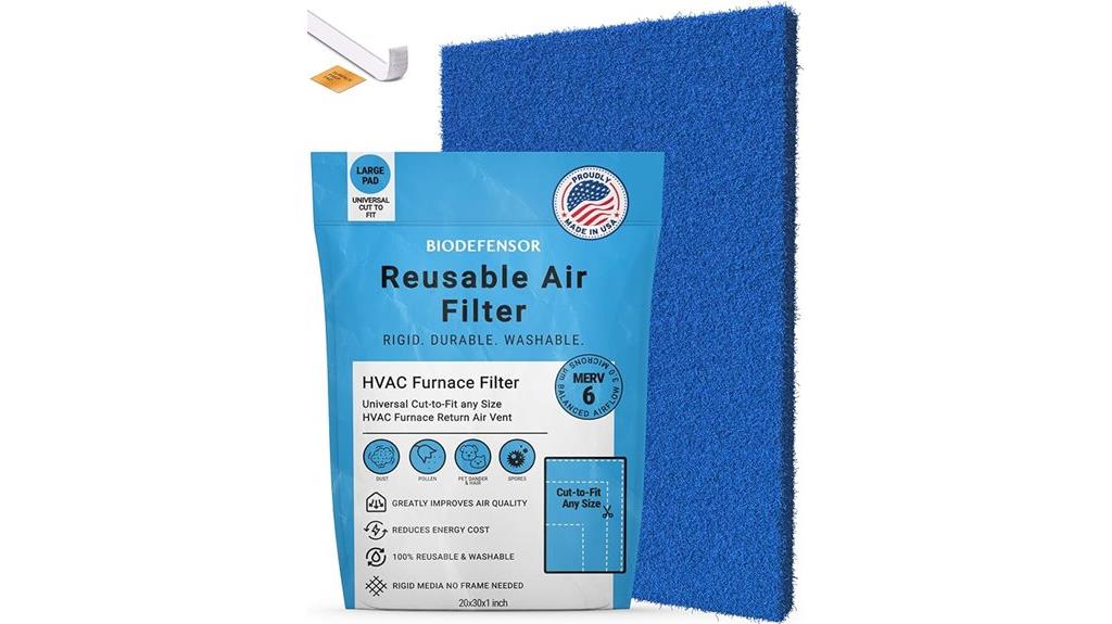 reusable 20x30x1 air filter