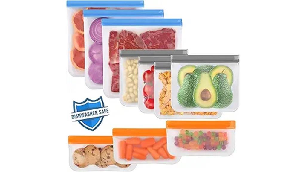 reusable dishwasher safe storage bags