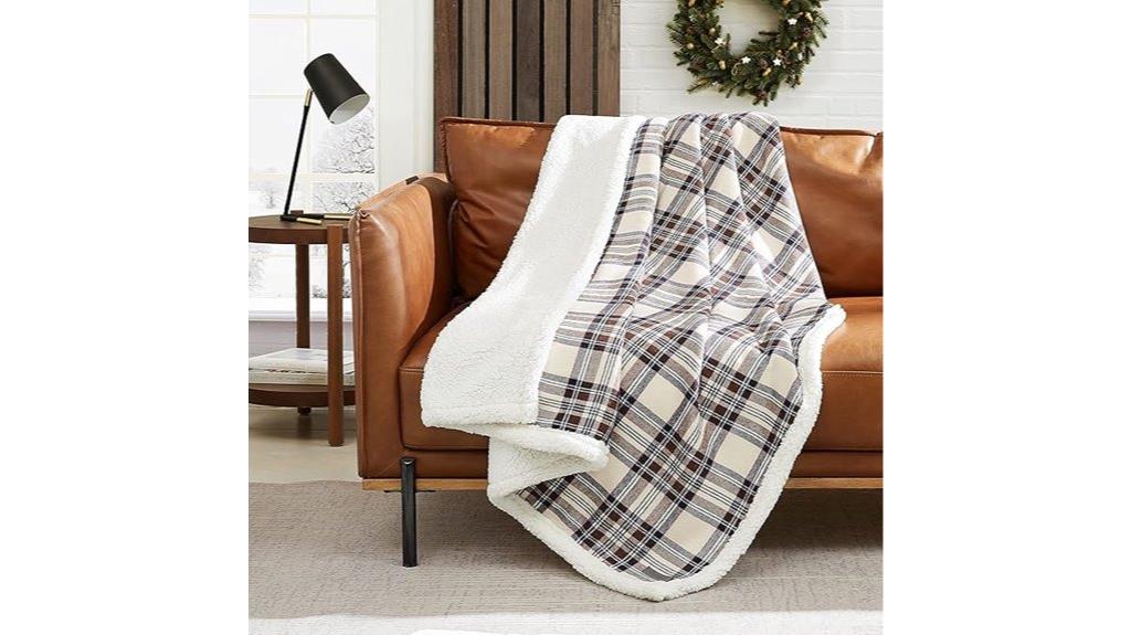 reversible sherpa fleece blanket
