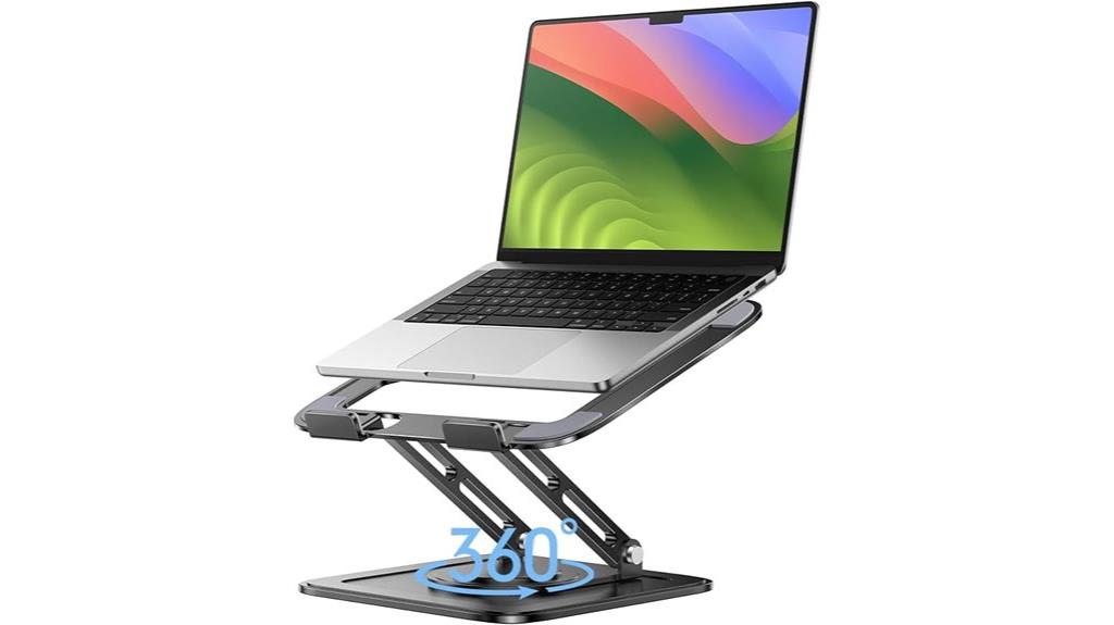 rotating adjustable laptop stand