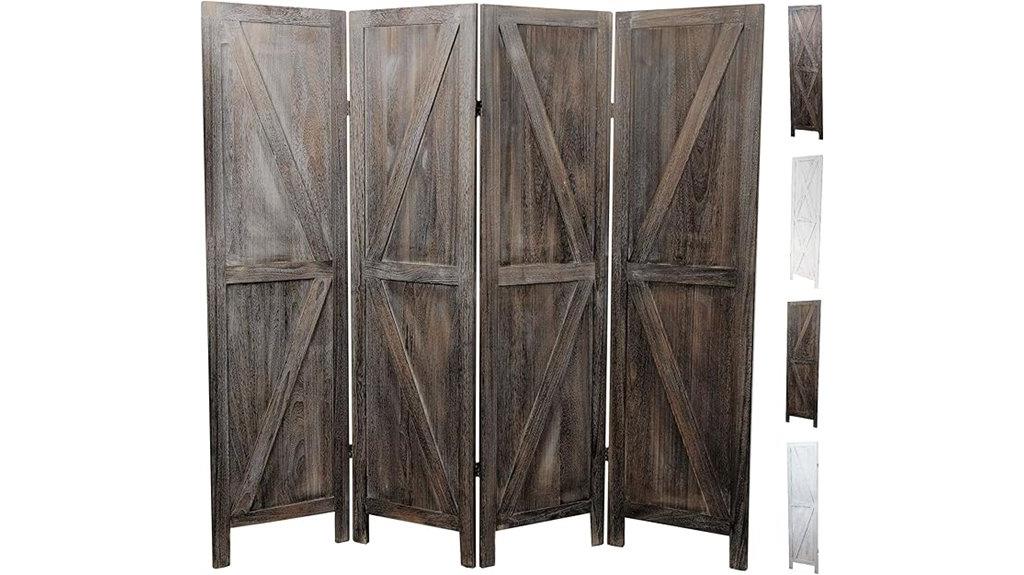 rustic barnwood privacy screen