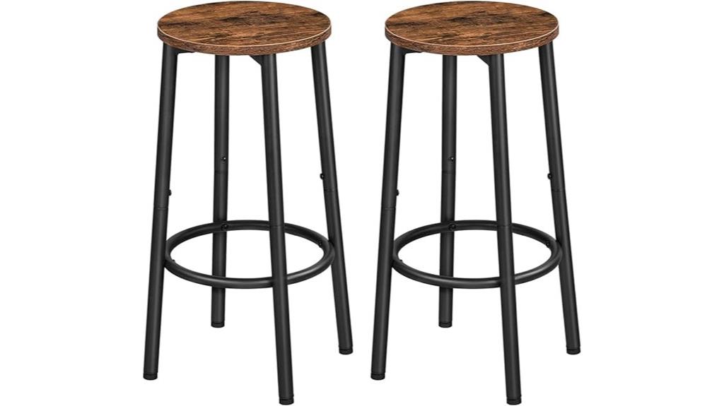 rustic brown bar stools