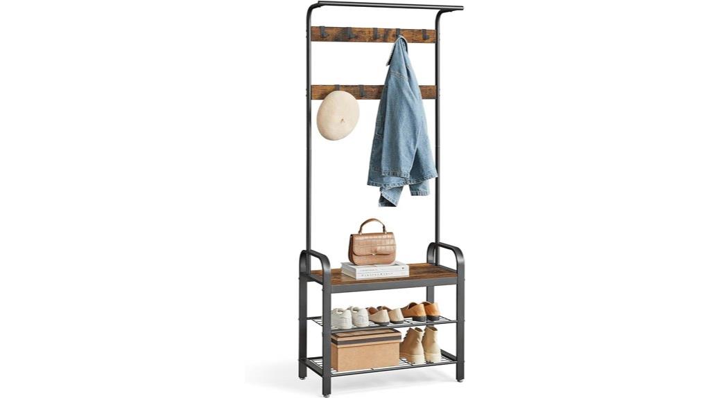rustic brown shoe organizer