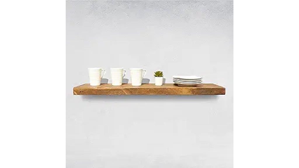 rustic floating shelves set